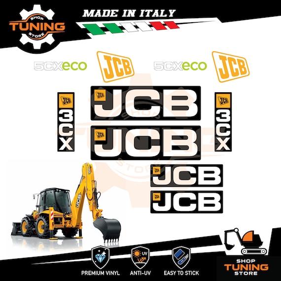 JCB 300W Decal Kit – Repro Laminierte Aufkleber, Aftermarket Aus Australien