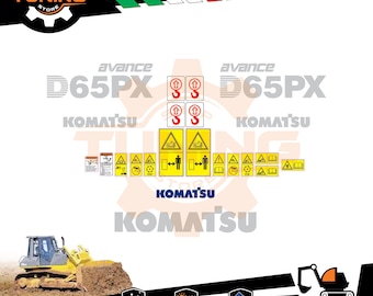 Kit de adhesivos compatibles con tractor Komatsu d65px-12 avance d65px-15 d65px-16 dpxi-18 tier-4 d65wx-15 d65wx-16