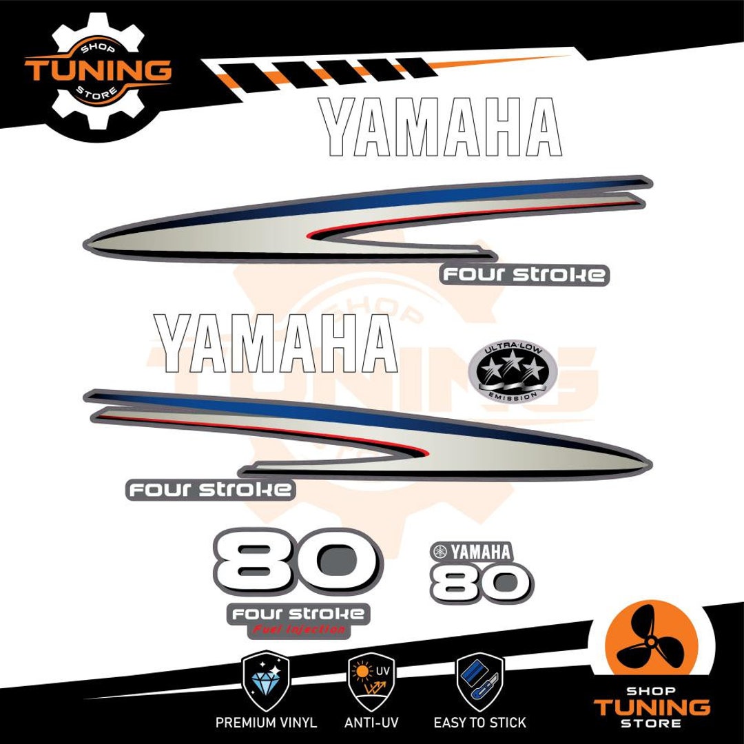1 kit stickers YAMAHA 25 cv serie 1 autocollant pour capot moteur
