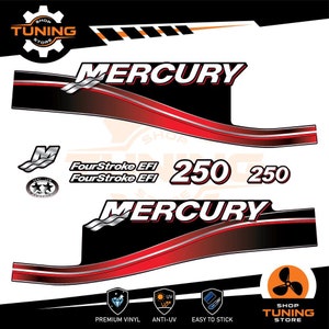 Kit Adesivi compatibile Motore Marino Fuoribordo Mercury 250 cv - FourStroke EFI 250 hp
