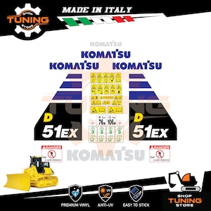 Kit Adesivi compatibile Komatsu trattore d39px-21 d39px-24 d39px-23 d41e-6 d41e-6 avance d41p-6 d41-6 avance d51ex-22 d51ex-24 d51exi-24