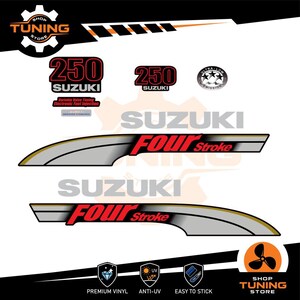 スズキ 250 馬力船外機マリンエンジンと互換性のあるステッカーキット - 4 ストローク電子燃料噴射 250 馬力