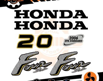 Kit D'autocollants Pour Moteur Hors-bord Honda 20 CV 4 Temps - Neuf, Marque OraInkJet