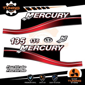 Kit Adesivi compatibile Motore Marino Fuoribordo Mercury 135 cv - FourStroke 135 hp