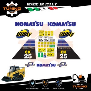 Kit Adesivi compatibile Komatsu pala compatta ck20-1  ck25-1  ck30-1 ck35-1