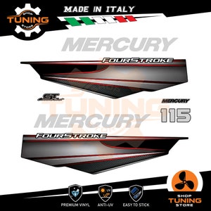 Kit Adesivi compatibile Motore Marino Fuoribordo Mercury 115 cv Command Thrust PRO - FourStroke EFI 115 hp