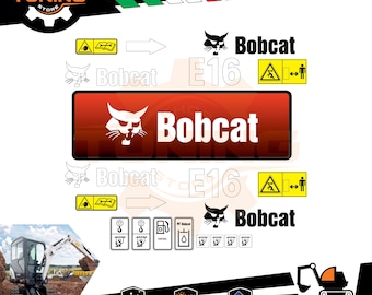 BobCat Excavator E16 と互換性のあるステッカー キット