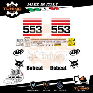 Kit Adesivi compatibile Bob Cat Pala 553 553 f 773 863 g 864 g 864 hf turbo 864 hf turbo 873 g turbo 883 g hf 883 g turbo 963 g turbo