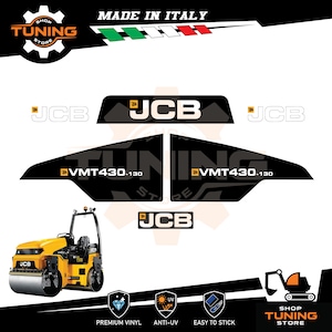 Kit Adesivi compatibile JCB rullo vm t260 vm 260 100 vm t260 120 vm 380 130 vmt380 140 vm t430 130 vm t430 140 vm t860