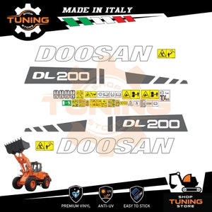 Kit Adesivi compatibile Doosan Daewoo Pala dl200 dl250 dl300 dl 420