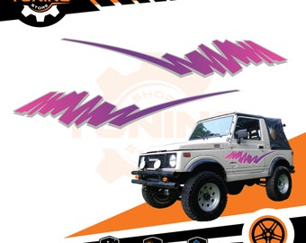 Kit Autocollants Pour Suzuki Santana - Dimensions 65x16 Cm, Version A, Marque OraInkJet, Neuf