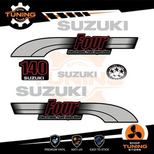 Kit Adesivi compatibile Motore Marino Fuoribordo Suzuki 140cv - Four Stroke Electronic FuelInjection 140 hp