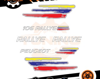 Kit Autocollants Peugeot 106 Rallye Phase 1 - Passion Stickers