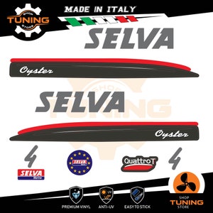 Kit Adesivi compatibile Motore Marino Fuoribordo Selva 4 cv 5 cv - versione Oyster 4 hp 5 hp