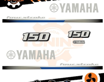 Sticker Kit Compatible Yamaha 150 HP Outboard Marine Engine - Fourstroke F150 150 HP G