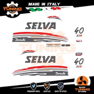 Kit Adesivi compatibile Motore Marino Fuoribordo Selva Dorado 40 cv EFI XSR 40 hp