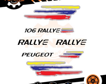 Kit Autocollants Voiture Peugeot 106 Rallye tuning rallye stickers