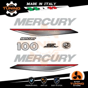 Kit Adesivi compatibile Motore Marino Fuoribordo Mercury 100 cv Command Thrust PRO - FourStroke EFI 100 hp mod new