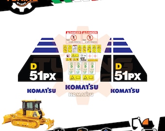 Stickers compatible Komatsu d51px-22 d51px-24 d51pxi-24 d61ex-15 d61px-15 d63e-12 d65ex-12 advance d65ex-15 d65ex-16 d65exi-18-tier-4
