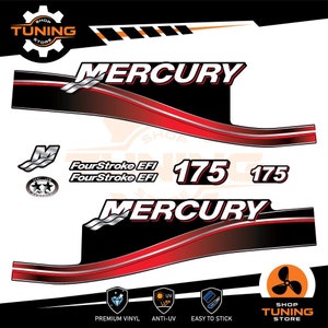 Kit Adesivi compatibile Motore Marino Fuoribordo Mercury 175 cv - FourStroke EFI 175 hp