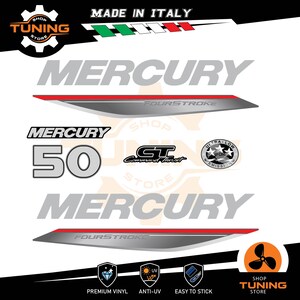 Kit Adesivi compatibile Motore Marino Fuoribordo Mercury 50 cv Command Thrust PRO - FourStroke EFI 50 hp