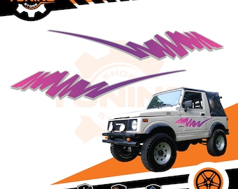 Kit Adesivi compatibile Auto Suzuki Samurai Jimmy Santana Vitara Fuxia