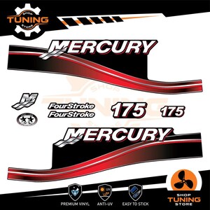 Kit Adesivi compatibile Motore Marino Fuoribordo Mercury 175 cv - FourStroke 175 hp