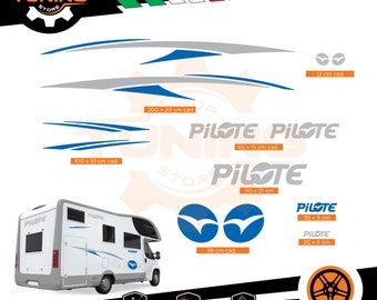 Camping car pilote galaxy - décoration Kit complet autocollants