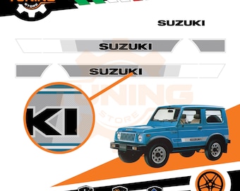 Kit Stickers Compatible with Jeep Suzuki SJ 410 413 Texture 4WD 4X4