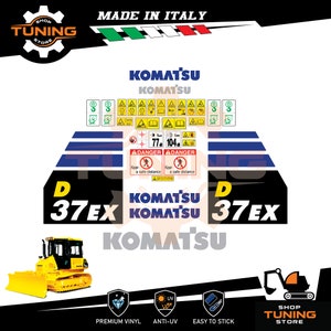 Kit Adesivi compatibile Komatsu trattore d39ex-21 d39ex-24 d69px-21 d39px-24 d39pxi-23 d41e-6 d41e-6 d41p-6 d41p-6 d51ex-22