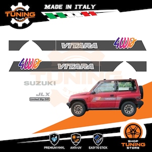 Kit Adesivi compatibile Auto jeep Suzuki Vitara JLX Limited slip diff 4WD  4X4