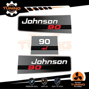Sticker Kit Compatible with Johnson 70 HP 90 HP Johnson 920 HP Two-Stroke Carburetor Outboard Marine Engine 920 HP