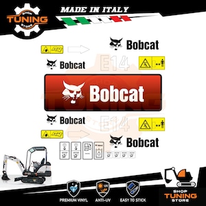 Kit Adesivi compatibile Bob Cat escavatore E14