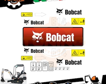 Sticker Kit Compatible Bob Cat Excavator E14