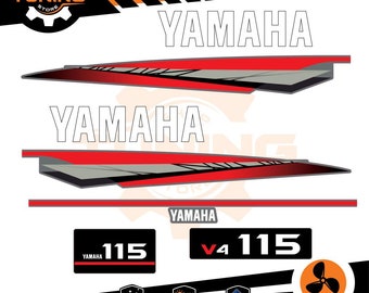 Sticker Kit Compatible Yamaha 115hp V4 Outboard Marine Engine 115 hp v4