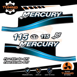 Kit Adesivi compatibile Motore Marino Fuoribordo Mercury 115 cv - FourStroke EFI 115 hp