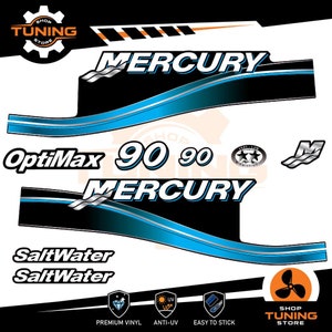 Kit Adesivi compatibile Motore Marino Fuoribordo Mercury 90 cv - SALTWATER 90 hp