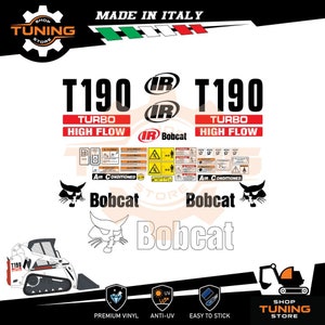 Adesivi compatibile Bob Cat Pala t190 turbo hf t200 turbo t200 g turbo hf t250 k t250 turbo t250 turbo hf t300 k t300 turbo t300 turbo hf