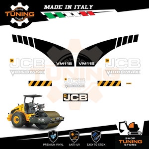 Kit Adesivi compatibile JCB rullo vm 115 d vm 132 d vm 166 d vm d70 vm d100 vm t160 vm t160 80 vm t160 80tsc vm t160 90 vm t160 100