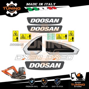 Kit Adesivi compatibile Doosan Daewoo escavatore dx60 dx60e 9c dx60r dx62r dx63 3 dx75 5b dx75 7b dx80r dx85r dx210w