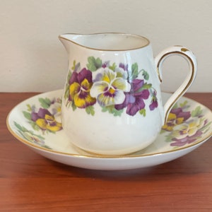 Crown Staffordshire F15009 Mini Creamer with Saucer
