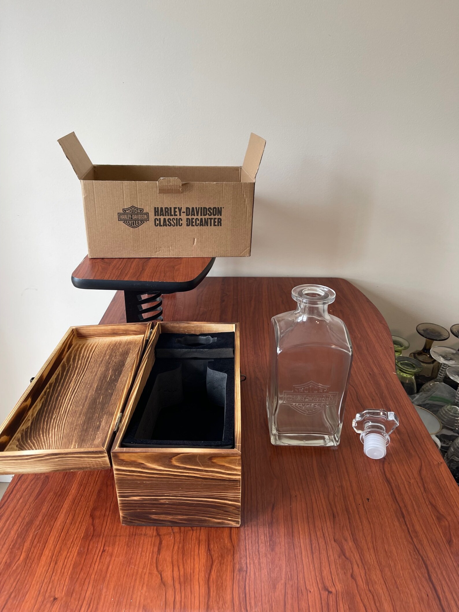 harley davidson decanter set
