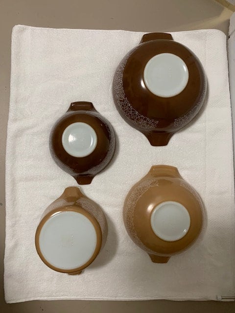 Set of Three Vintage Pyrex Woodland Nesting Cinderella Mixing