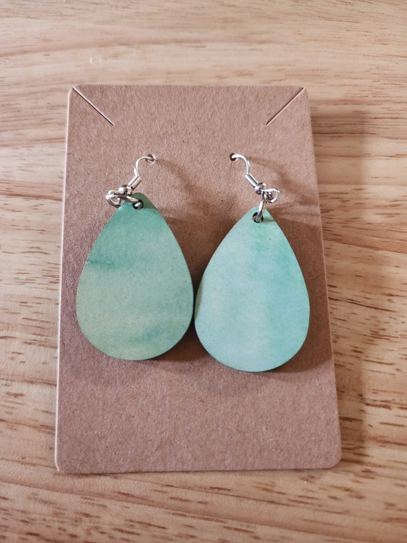 Seafoam Green Earrings Etsy