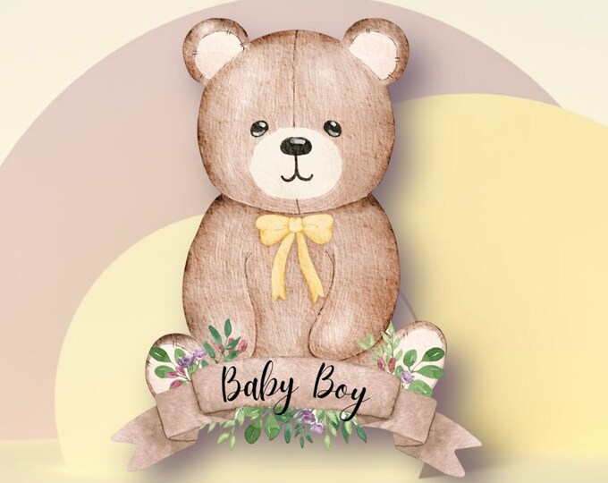 Bear Baby Shower Cake Topper, Teddy Bear Cake Topper, Bear Cake Topper ...
