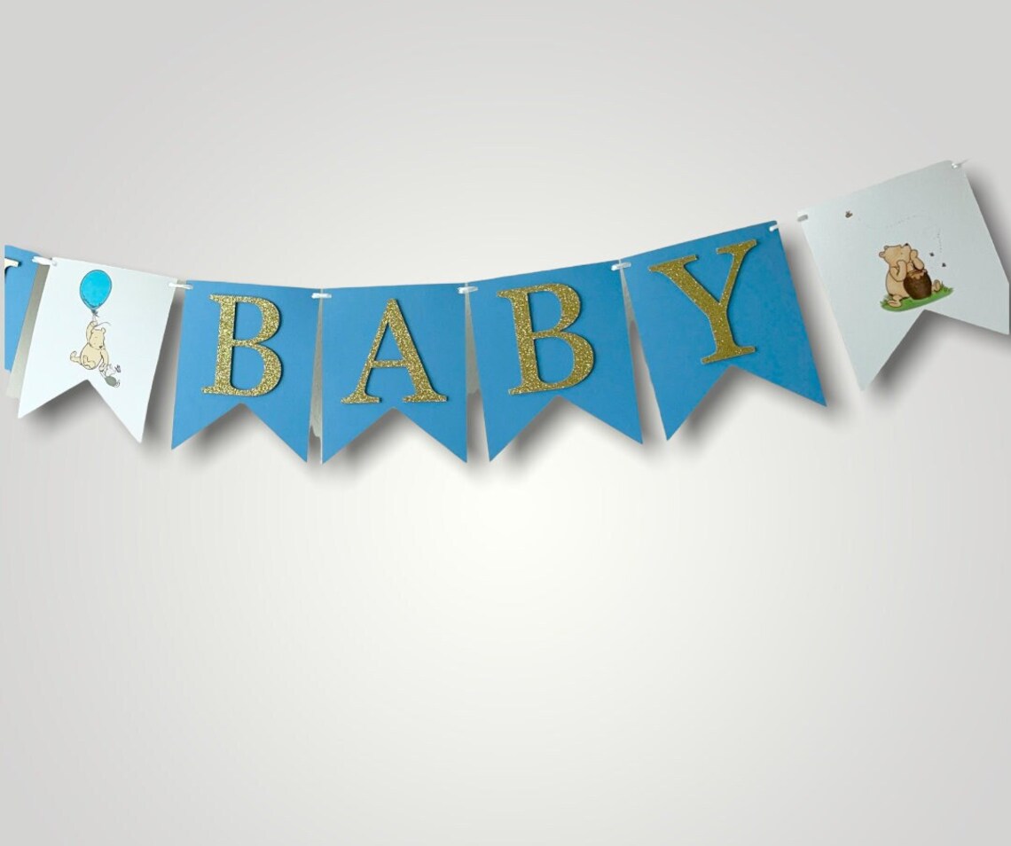 Winnie the Pooh Banner, Baby Shower Banner, Oh Baby Banner, Winnie the