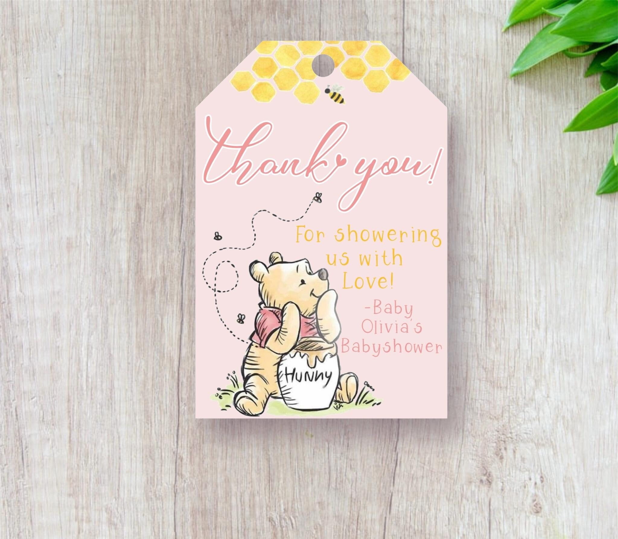 Winnie The Pooh Baby Shower Thank You Tags Thank You Tags, Classic