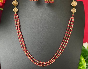 Ruby beads mala designs deals