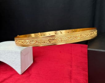 Vandanamu Saree Belt For Adult/Desgin/Thin SmallBelt/Gold Finish/Kamarband/Light weight 31.2 to 38 inches around/Indian Jewelry/Gift Jewelry
