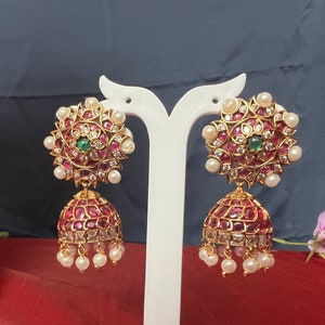 Rubi jhumka cheap gold price